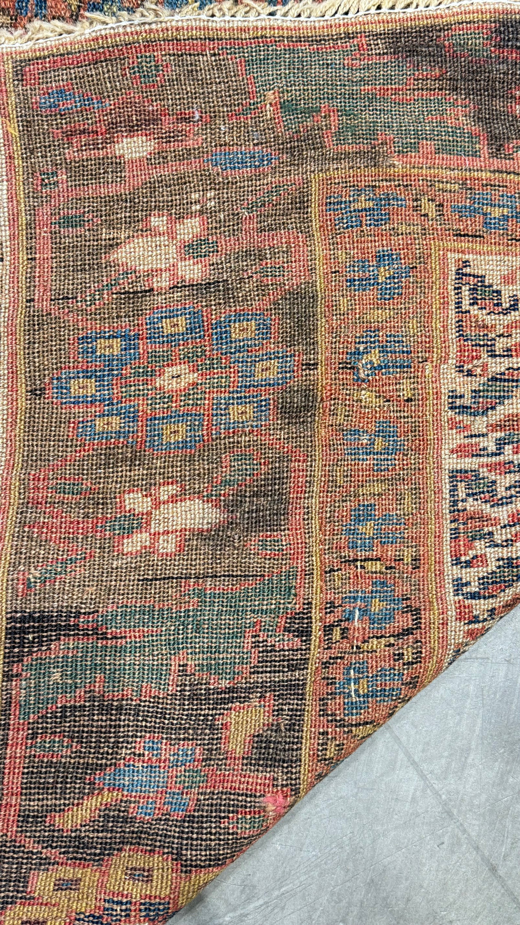 62133 Antique Kurdish runner 3.02x15.08