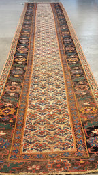 62133 Antique Kurdish runner 3.02x15.08