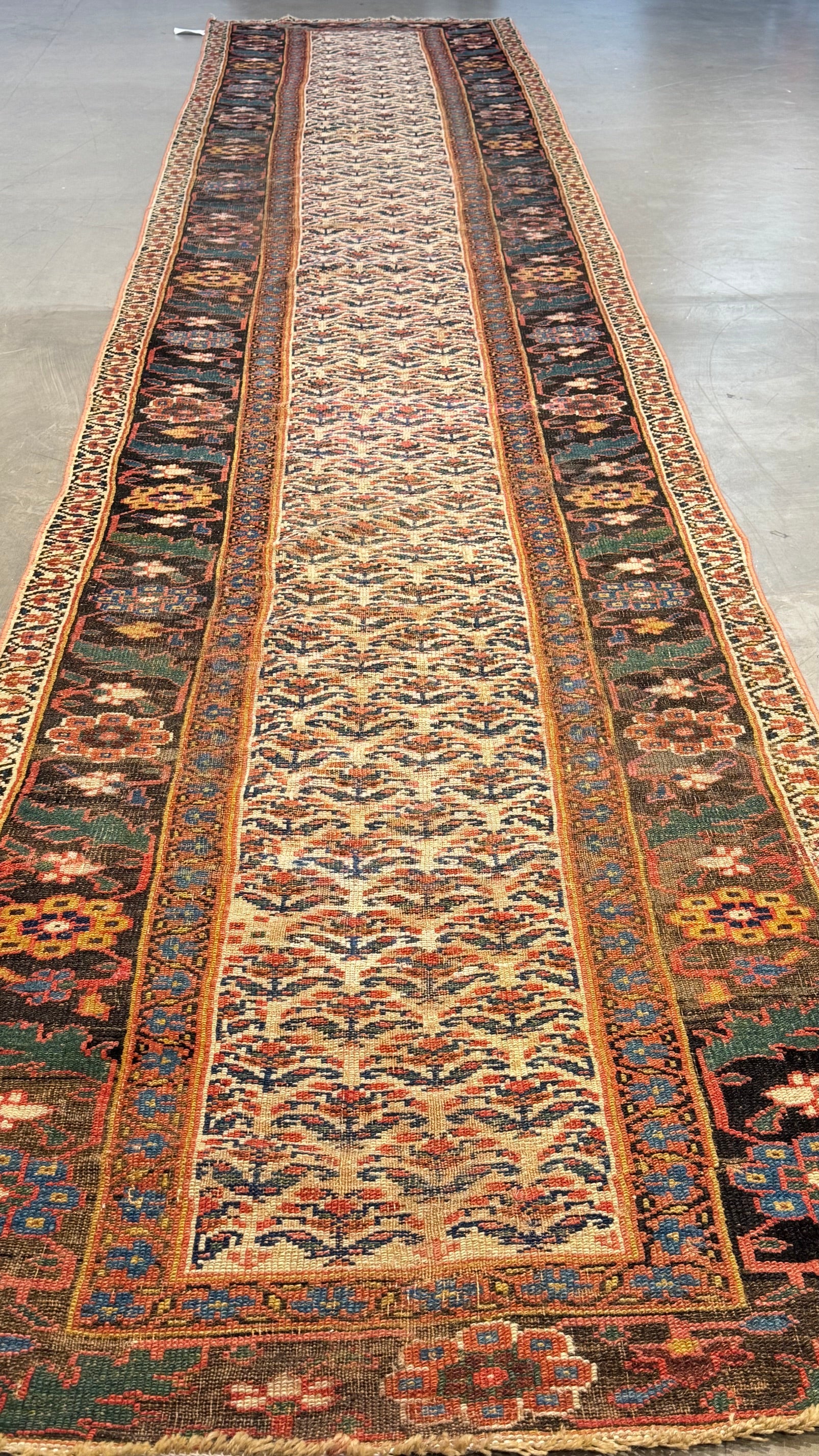 62133 Antique Kurdish runner 3.02x15.08