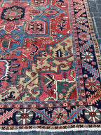 92425 Antique Iran Heriz Karajeh