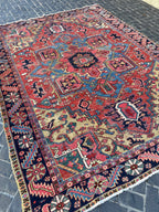 92425 Antique Iran Heriz Karajeh