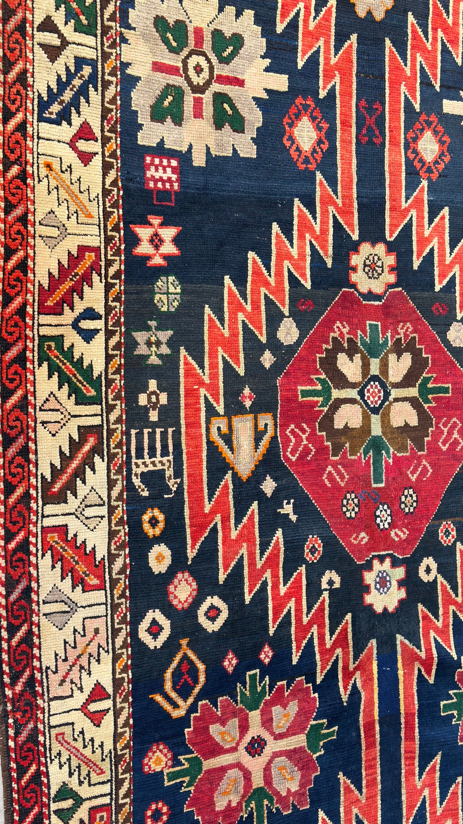 23A  Antique Armenian Gallery rug 4.03x10.10