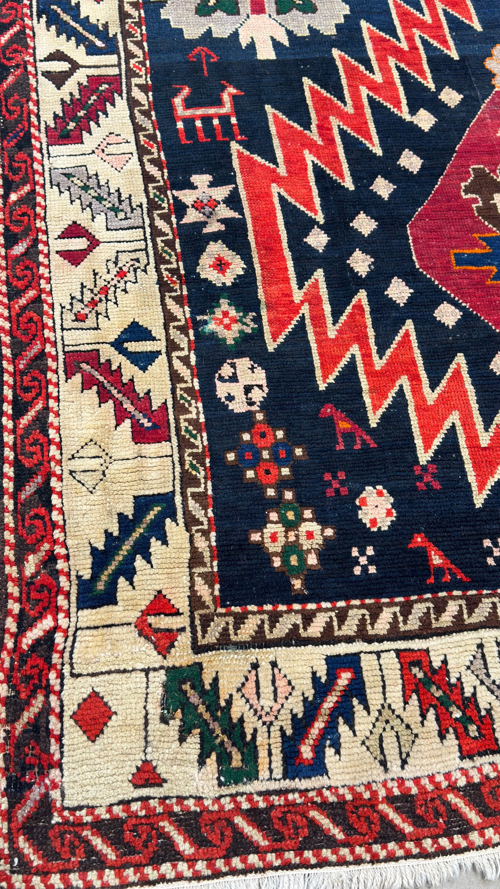 23A  Antique Armenian Gallery rug 4.03x10.10