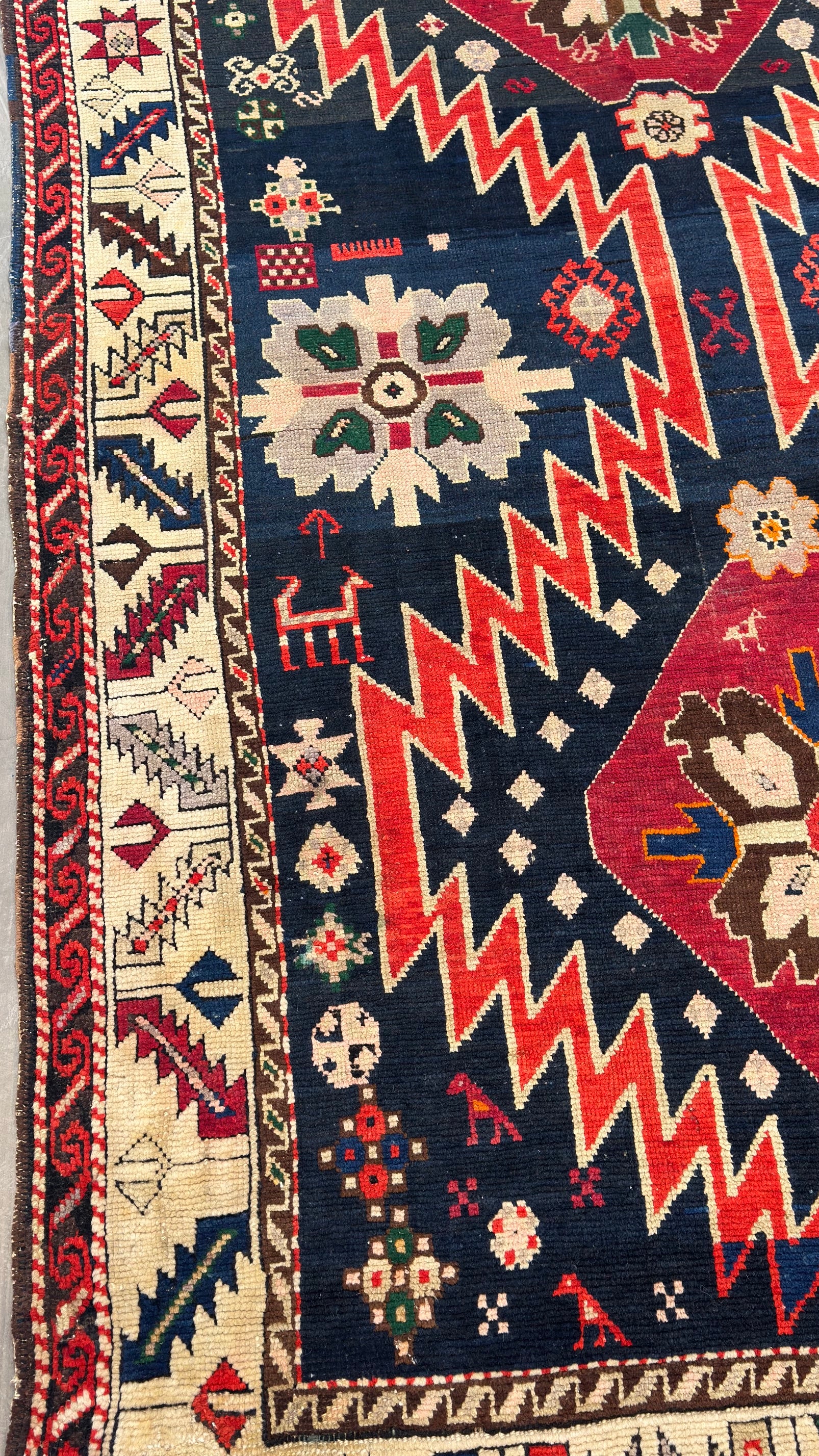 23A  Antique Armenian Gallery rug 4.03x10.10