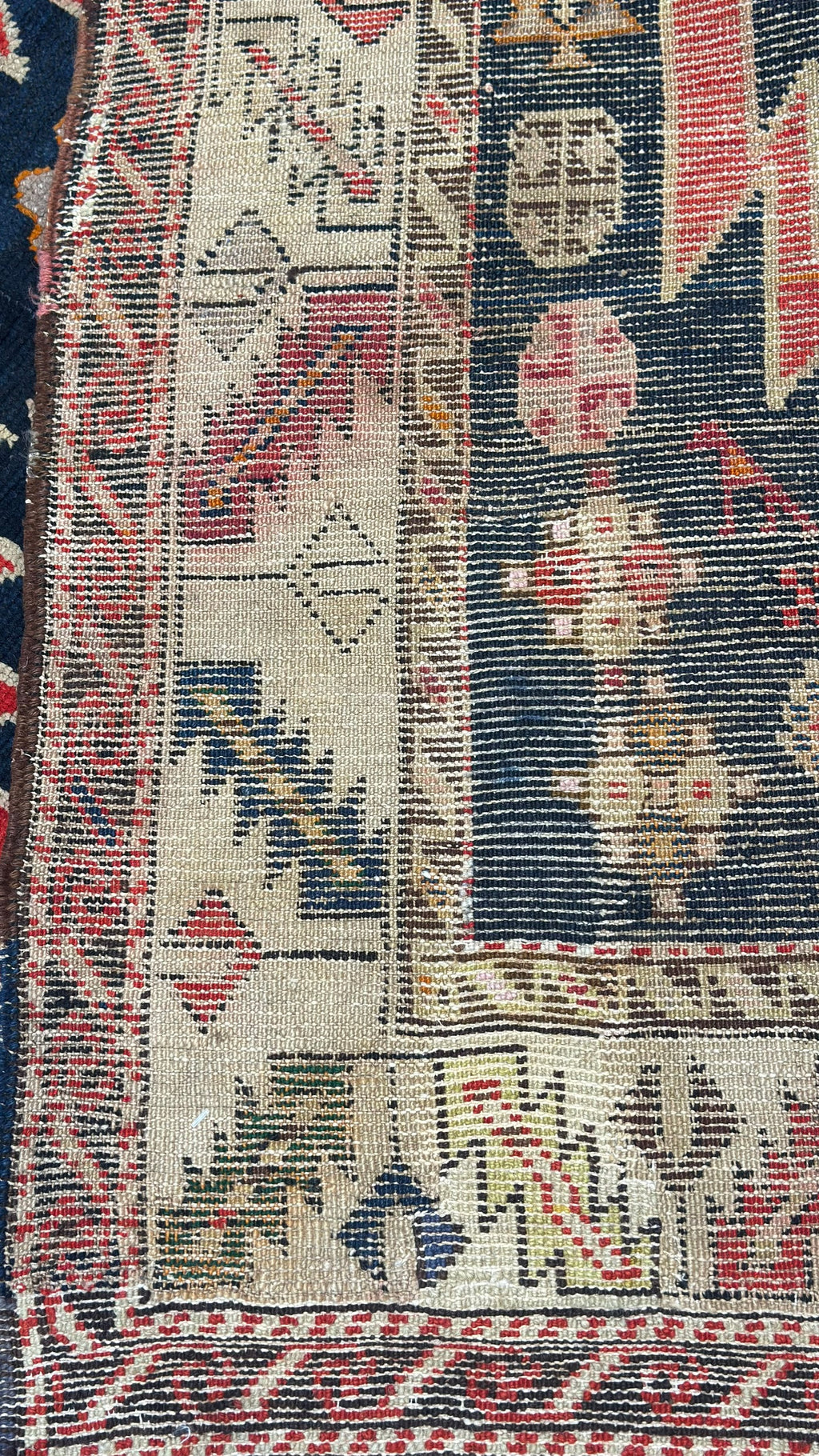 23A  Antique Armenian Gallery rug 4.03x10.10