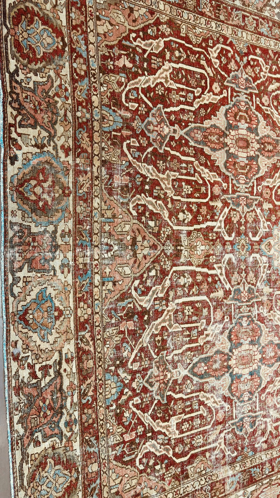 61333 Antique Persian Bakhtiari Oversize 12'5" x 18'7"