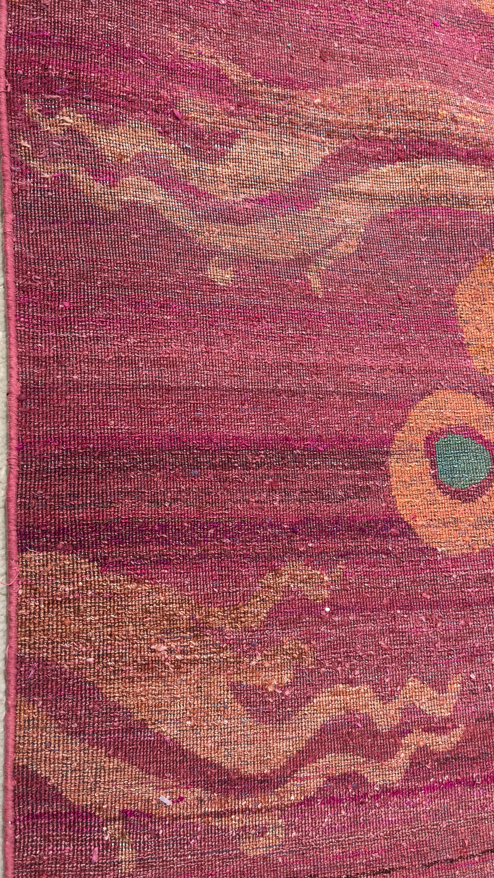 58443 Emre All Silk hand knotted Dragon Rose 8'6" x 10'9"