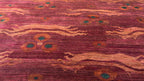 58443 Emre All Silk hand knotted Dragon Rose 8'6" x 10'9"