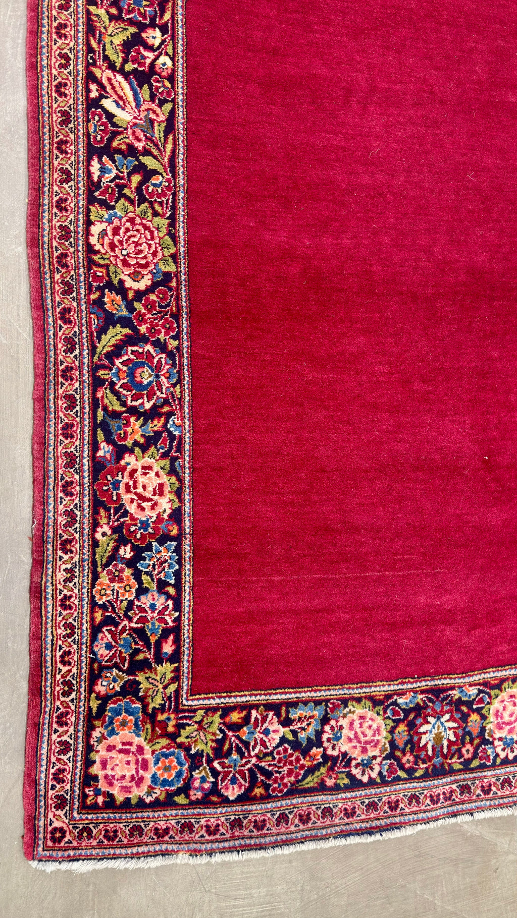 40126 Antique Kashan runner  3.04x17.01
