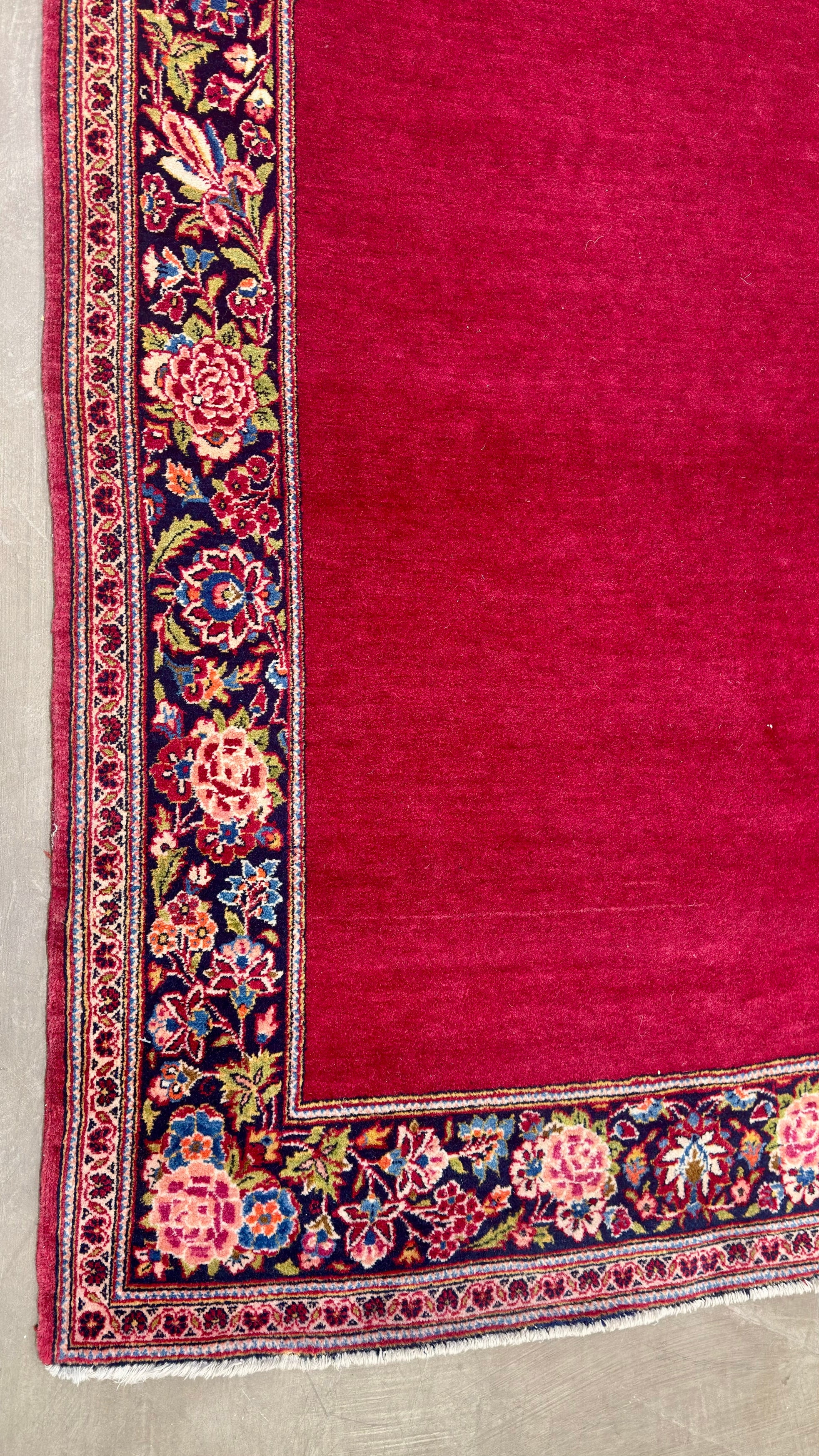 40126 Antique Kashan runner  3.04x17.01