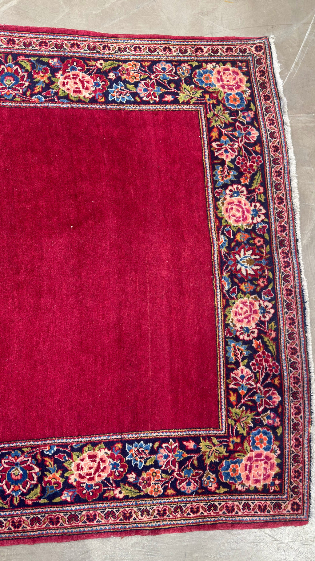 40126 Antique Kashan runner  3.04x17.01