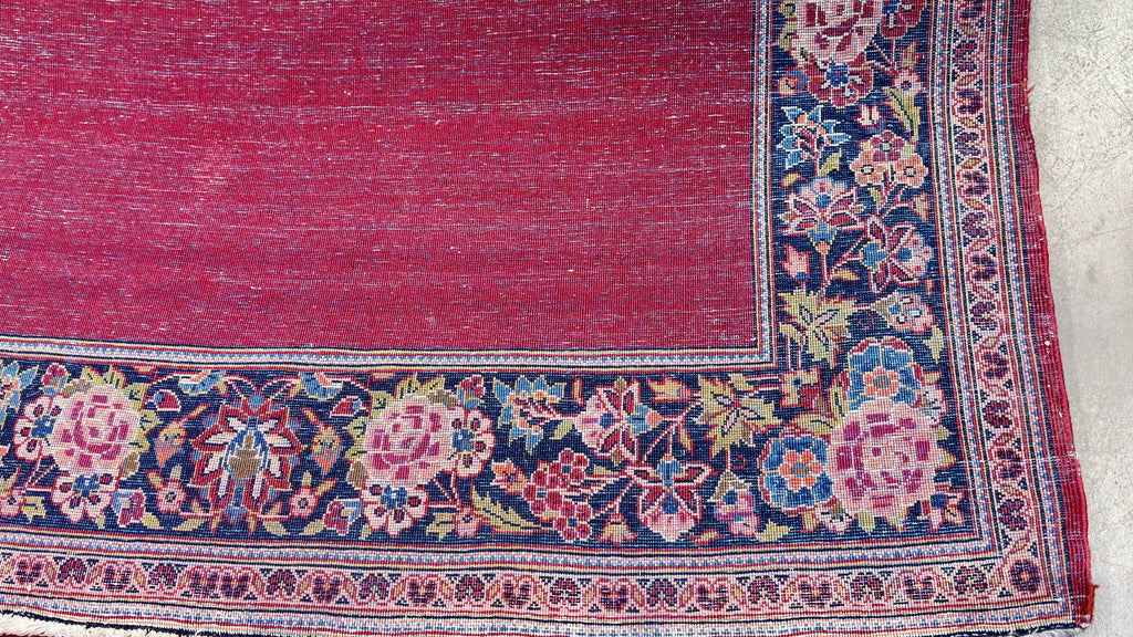 40126 Antique Kashan runner  3.04x17.01