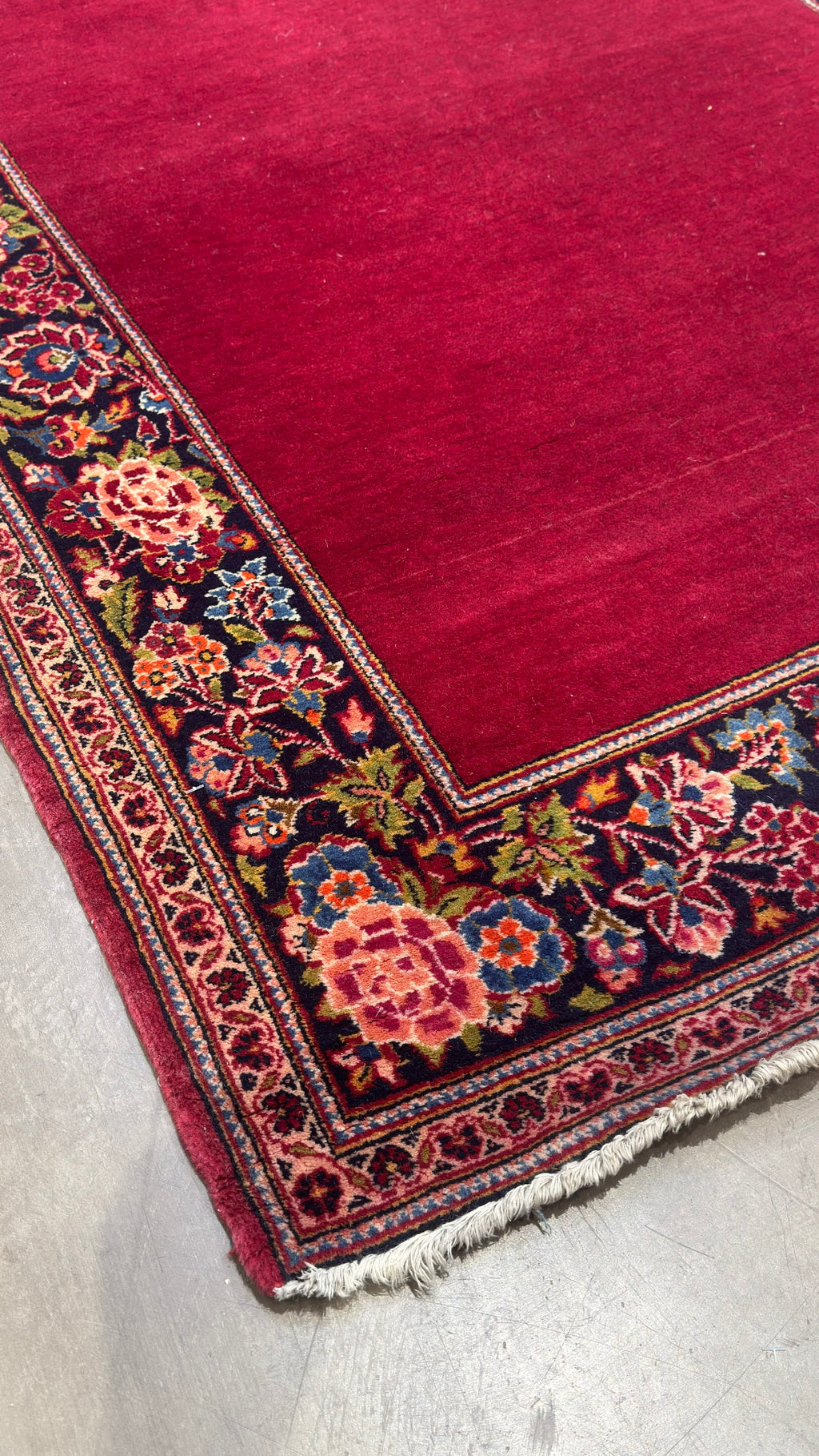 40126 Antique Kashan runner  3.04x17.01