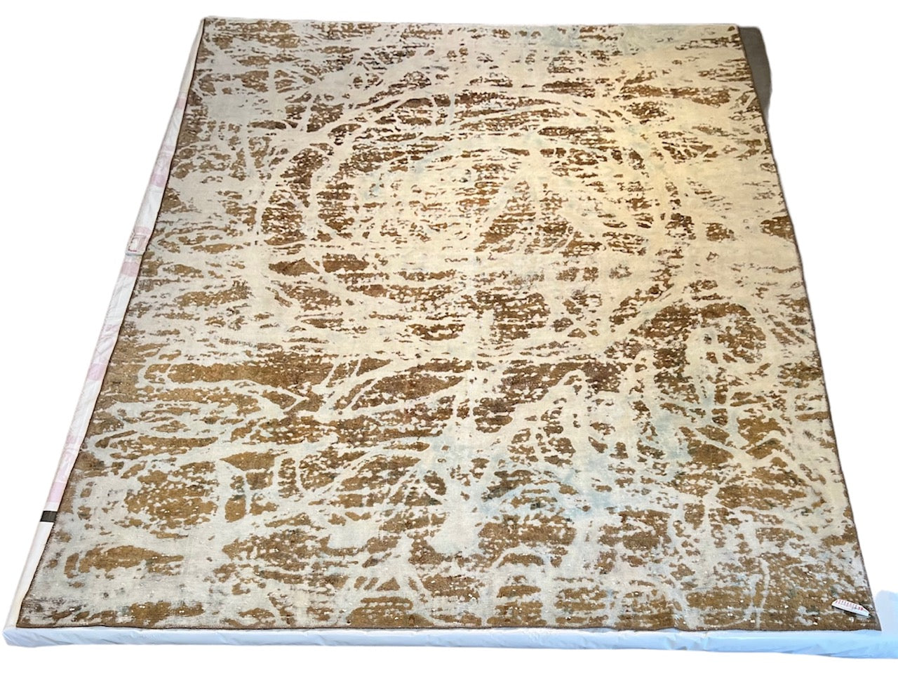 61638. 8'8"x13'6" Modernized Vintage Persian rug