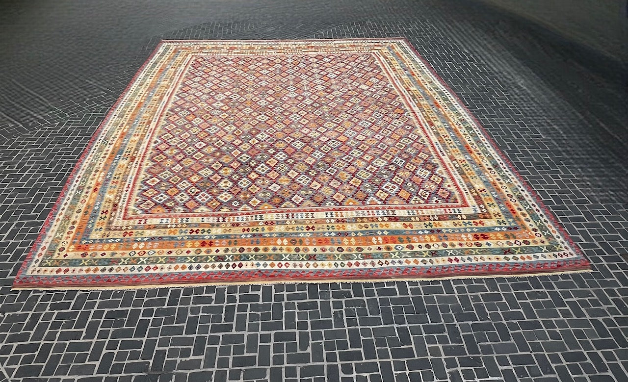 ラグ Afghan Hodrang Kilim 58754 Afghan Tribal Kilim 20'1