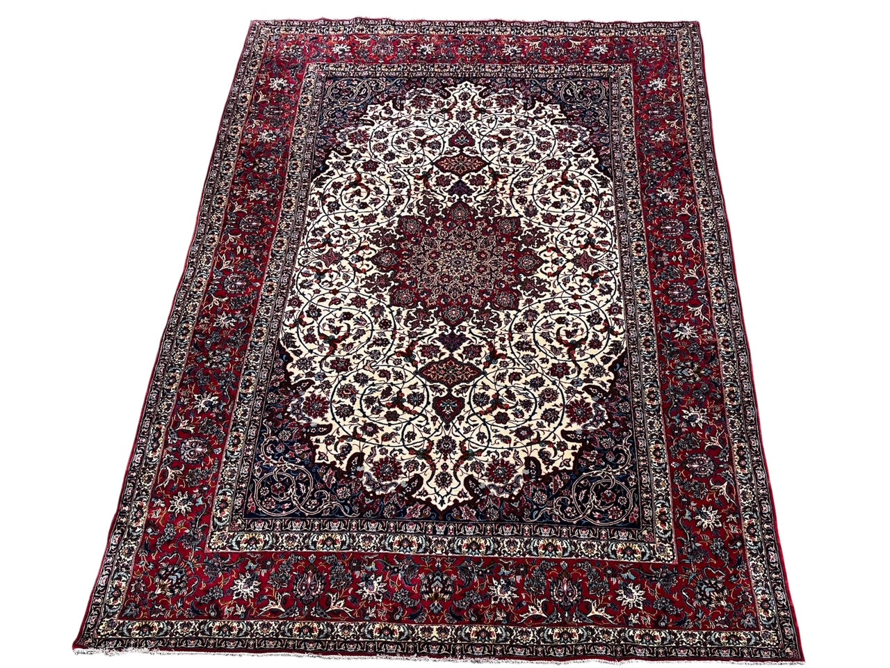 052425/A 6'6"x10'4" Fine Persian Isfahan