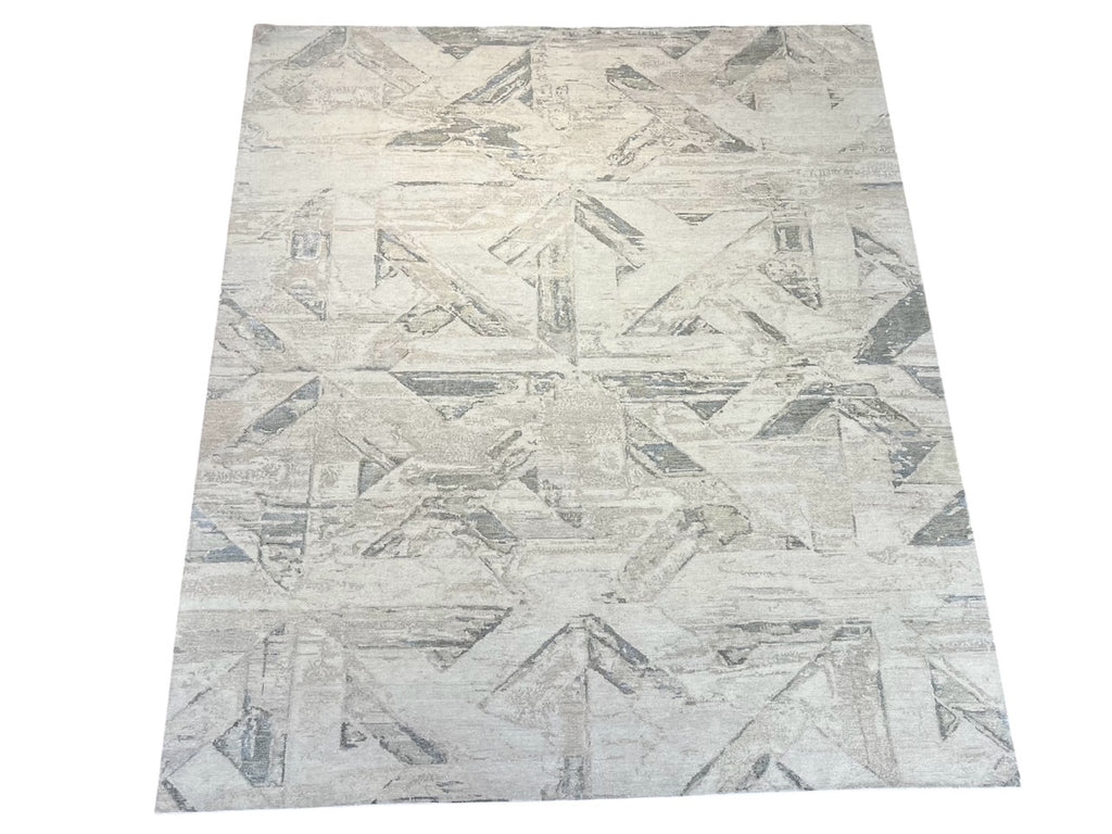 1002 8'x10' wool and silk Tamarian Decko TK Stormcloud