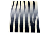 1006 8'x10' Tamarian Nepalese rug Liquidation Zebra Ombre Noir