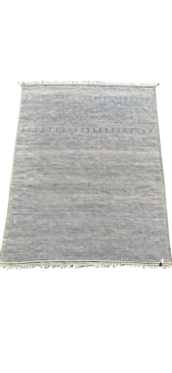 #1056  9'x12'4" Afgan Moroccon design  hand knotted wool rug
