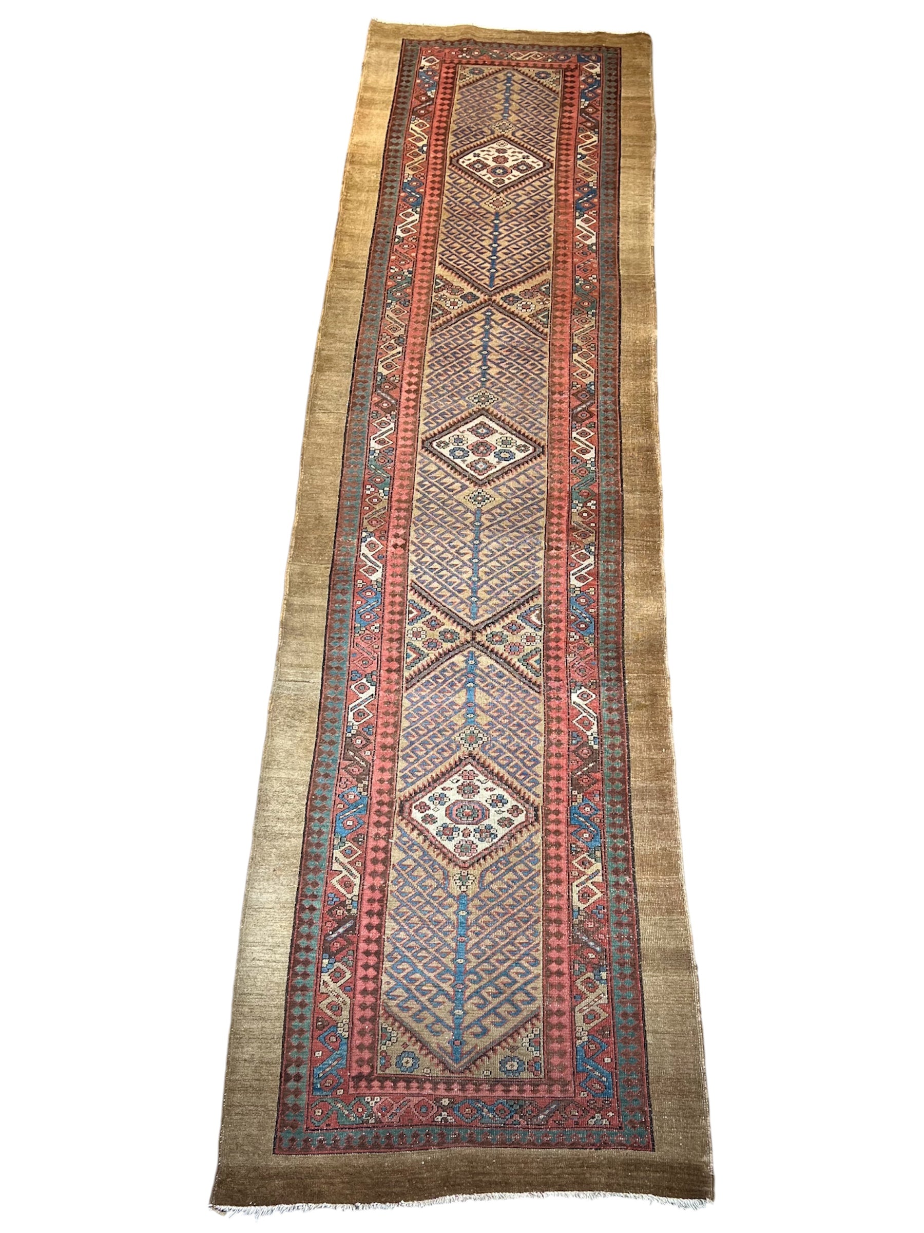60084 Antique Iran Sarab Runner 3'5"x14'1"