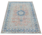 63346 Vintage Persian Tabriz 6'5" x 9'