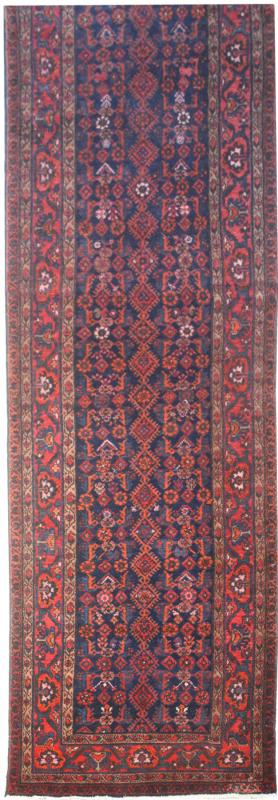 37964 Vintage Persian Tribal Runner 3.8x17.3