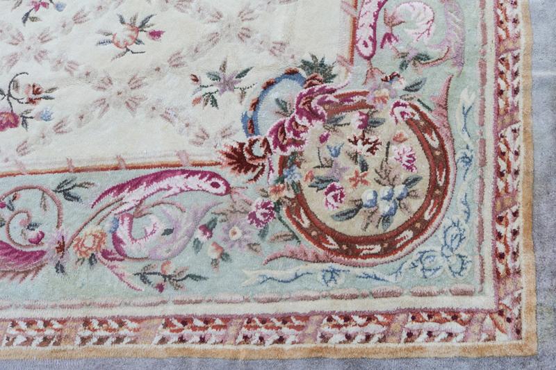 39135 ANTIQUE Hooked Savonnerie design Oversize rug 10x16