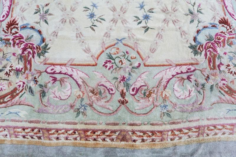 39135 ANTIQUE Hooked Savonnerie design Oversize rug 10x16