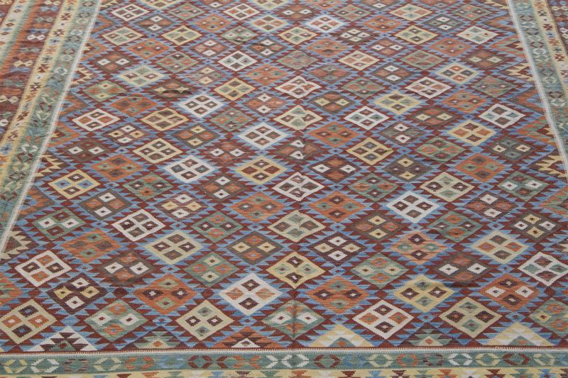 57516 Flatweave multi color kilim Oversize 15'3"x25'6"
