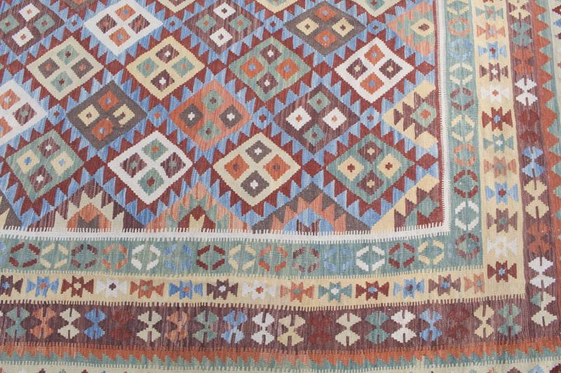 57516 Flatweave multi color kilim Oversize 15'3"x25'6"