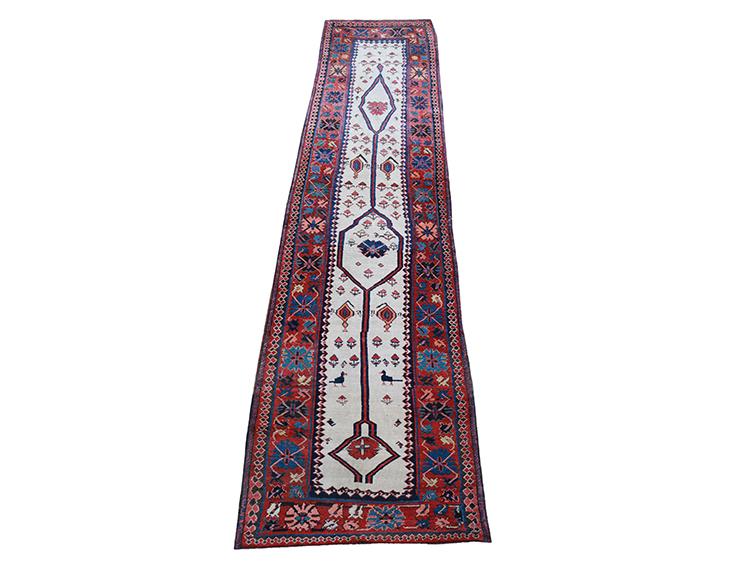 60079 Antique Persian Shahsavan Runner 3'3"X14'8"
