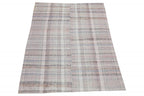60376 Antique Turkish Handmade Flatweave Rug Size 9'2"x6'