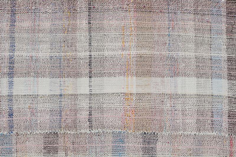60376 Antique Turkish Handmade Flatweave Rug Size 9'2"x6'