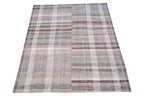60376 Vintage Turkish Handmade Flatweave Rug Size 9'8"x6'9"