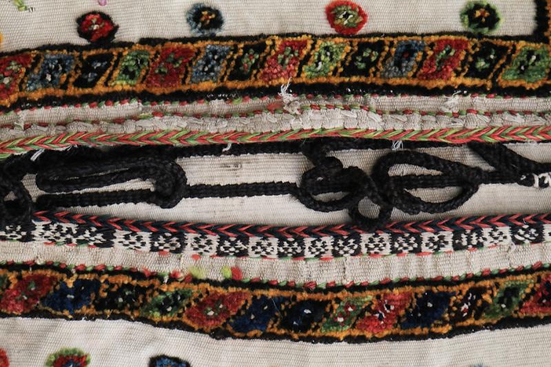 61274 Antique Persian Tribal small double bag 1.4x2.7