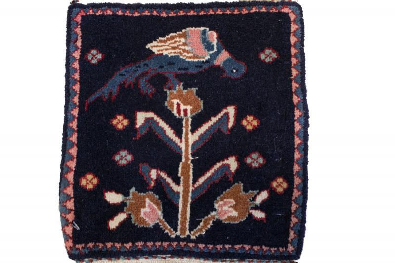 Vintage Persian rug sampler - 9"x9"
