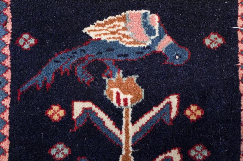 Vintage Persian rug sampler - 9"x9"