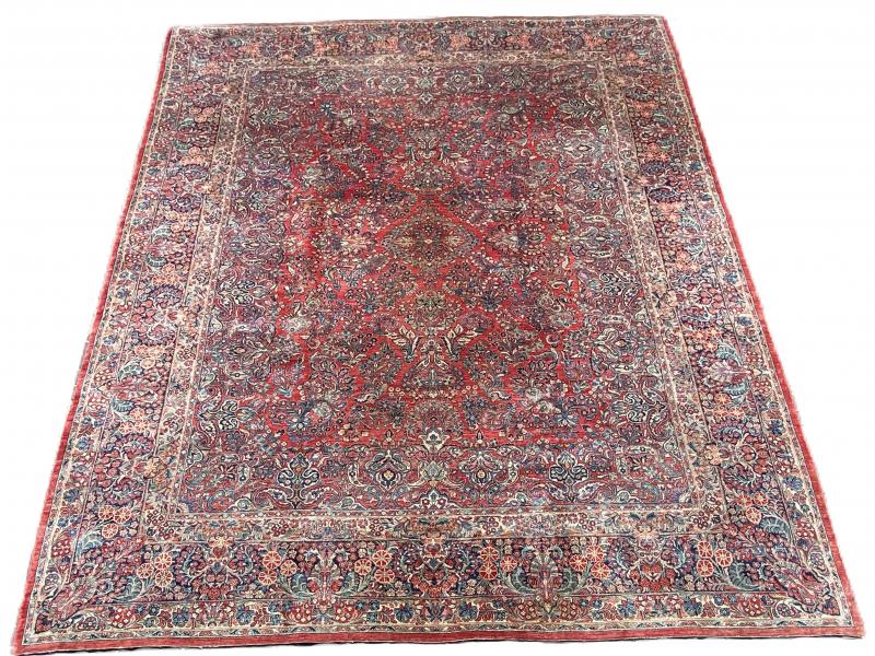 63945 Antique Saruk Rug Oversize 14'x17'10"