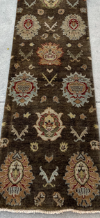 51826 Shah Abbasi Design Wool Runner 2'6" X 10'