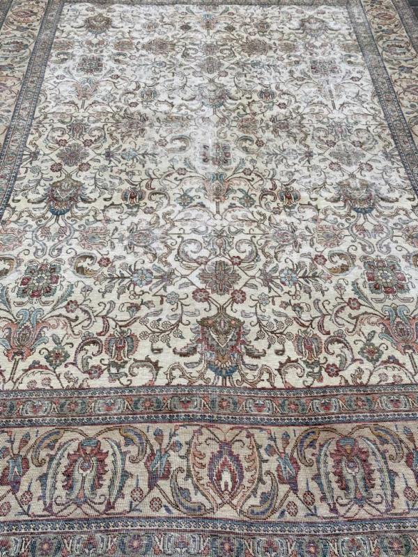 62025 Vintage Persian Tabriz Rug - 9'6"x12'4"